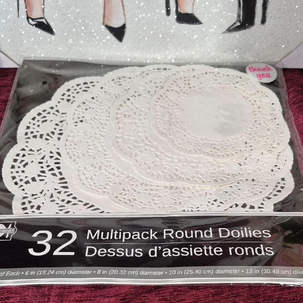 Multipack Round White Doilies - Elegant Table Lace (32 Pack) NEW 2179